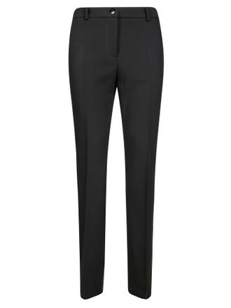 Pinko Slim-Fit Black Pants with Ankle Slits