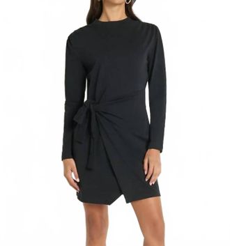 Nation Ltd Taylor Wrap Mini Dress In Jet Black