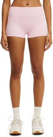 Cotton On Womens Active Ultra Soft Micro Shortie Short in Cherry Dream at Nordstrom, Size X-Large