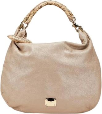 Jimmy Choo London Pre-owned Shoulder Bags, female, Beige, Size: ONE SIZE Pre-owned Leather Shoulder Bag