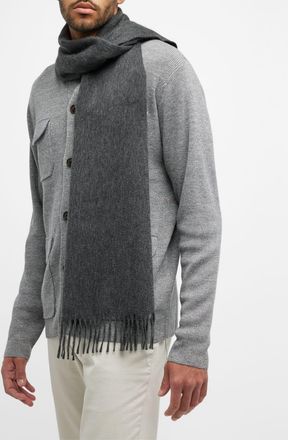 Begg x Co Mens Arran Solid Cashmere Scarf