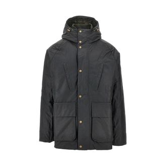 Barbour Parka imbottita Oakdale in cotone cerato - - Jackets - Uomo - Verde - L