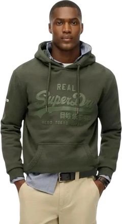 Superdry Vintage Logo Tonal Hoodie - Heren - Hoodies - Groen - M - Hoodies & sweatvesten