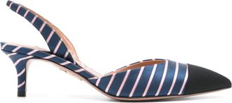 Aquazzura 50mm Milanese Pumps - Womens - Viscose/Leather/Polyester