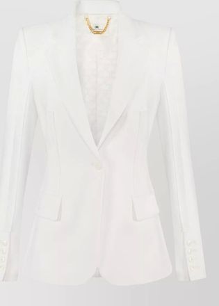 Elisabetta Franchi single-breasted slim-fit blazer