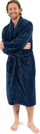 Leveret Mens Fleece Robe in Navy at Nordstrom, Size X-Large