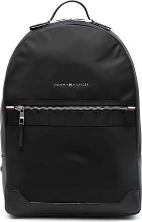 Tommy Hilfiger Elevated logo-lettering backpack - men - Fabric/Calf Leather - OS - White