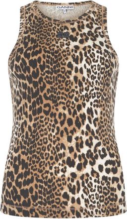 Ganni Sleeveless Tops, female, Multicolor, Size: S Sleeveless Top