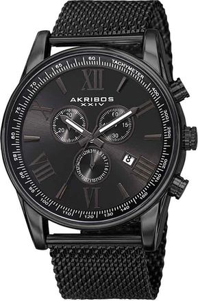 Akribos XXIV Chronograph Quartz Black Dial Mens Watch AK813BK