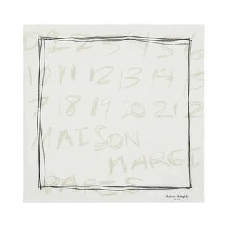 Maison Margiela Geprinte Zijden Sjaal - Dames - Zijden sjaals - Grijs - ONE Size - Accessoires