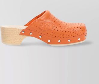 Balenciaga leather scholl clog mules