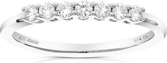Vir Jewels 1/4 cttw Lab Grown Diamond Wedding Band in Sterling Silver For Women
