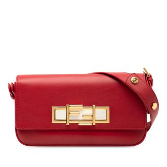 Fendi Tweedehands Leren 3baguette Schoudertas