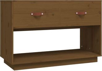 vidaXL Vidaxl - Mueble De Tv Madera Maciza De Pino Marr&oacute;n Miel 90x40x60 Cm