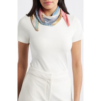 Echo Painterly Composition Pleated Diamond Scarf in Pebble at Nordstrom
