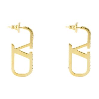 Valentino Garavani Accessoires, Dames, Geel, ONE Size, VLogo Oorbellen