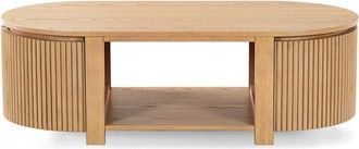 Safavieh Couture Shelbie Reeded Oval Coffee Table