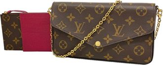 Louis Vuitton Brown Fuchsia Chain/Shoulder Wallet (Pre-Owned)