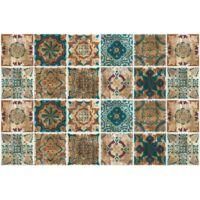 OEM Azulejo Adhesivo De Estilo Industrial De 20x20 Para Salpicadero De Cocina, Patr&oacute;n De Ladrillo, 24 Adhesivos De Pared Para Ba&ntilde;o Y Cocina, Azulejos Adhe