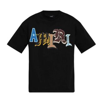 Amiri T-Shirts, male, Black, XL, T-shirt with logo