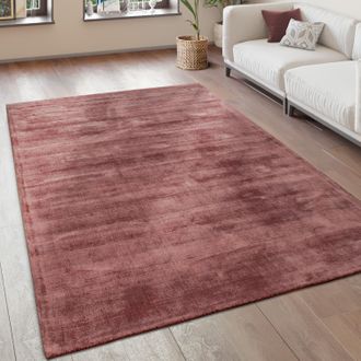 Paco Home Paco Home Alfombra Sal&oacute;n Vintage Pelo Corto Hecha A Mano De Alta Calidad Viscosa 200x300 Cm, Pink
