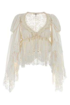 Chlo&eacute; White Satin Blouse