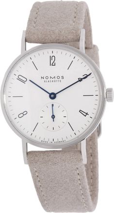 NOMOS Glash&uuml;tte Tangente 33 Galvanized White Dial Velour Leather Ladies Watch 122