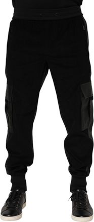 Dolce & Gabbana Black Cotton Cargo Men Jogger Mens Pants (Pre-Owned)