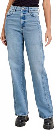 Hidden Jeans Logan Dad Curved Seam Jean In Medium Blue