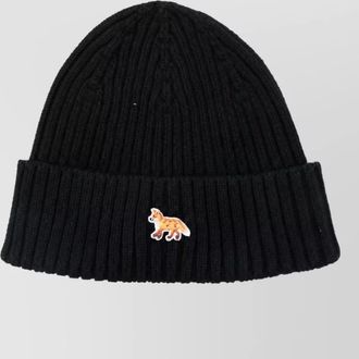 Maison Kitsun&eacute; merino wool ribbed beanie