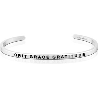 Mantra Grit Grace Gratitude bracelet in Outisde - Silver at Nordstrom