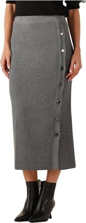 Liu Jo Rokken, Dames, Grijs, L, Grijze Maxi Rok voor Herfst/Winter