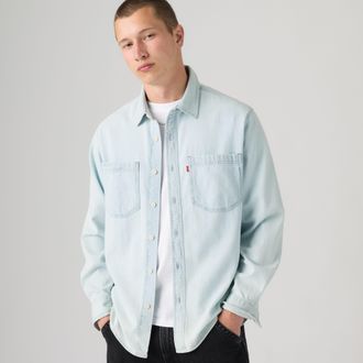 Levi's Mariposa Worker Shirt - Mens - 2XL - Light Wash / Luisa Light Wash