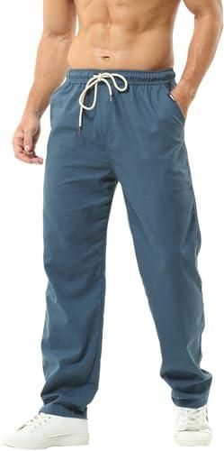 SHORT DE RUNNING - SHORT D'ATHLETISME hommes Lin pantalons Yoga plage lâche Casual été élastique
