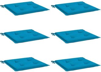 vidaXL Cojines De Silla De Jard&iacute;n 6 Uds Tela Oxford Azul 50x50x3 Cm Vidaxl
