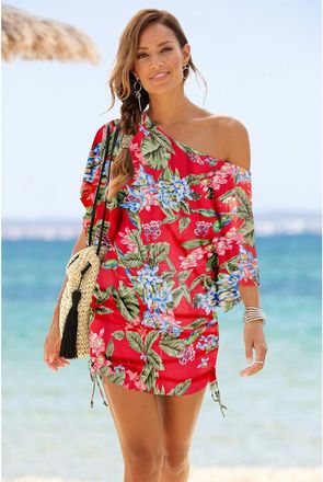 Lascana Womens Ruched Drawstring Dress