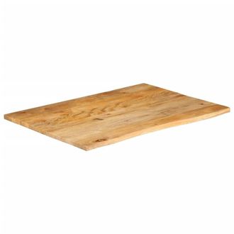 Berkfield Home Table Top Live Edge 90x80x2.5 cm Solid Wood Mango in Brown