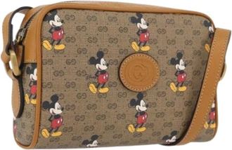 Gucci Pre-owned Cross Body Bags, female, Beige, Size: ONE SIZE Pre-owned Vintage Micro Small GG Canvas Shoulder Bag