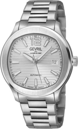 Gevril Group Stuyvesant Automatic Silver Dial Mens Watch 49801B