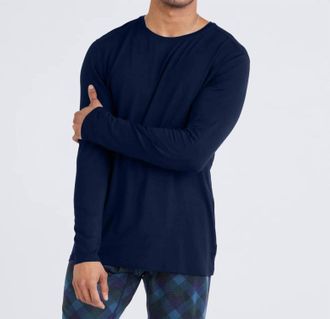 Saxx Snooze Long Sleeve Tee In Maritime