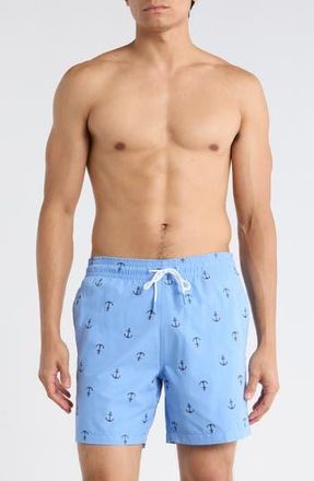 Trunks Surf & Swim Co. Sano 6.5-Inch Swim Shorts in Ocean Blue at Nordstrom Rack, Size X-Large