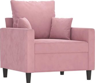 vidaXL Sill&oacute;n De Terciopelo Rosa 60 Cm Vidaxl