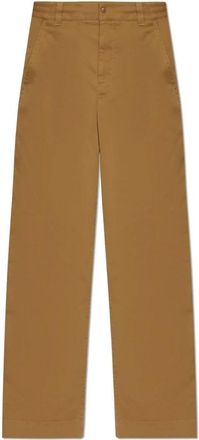 Moncler Broeken, Heren, Beige, L, Katoen, Broek met logo