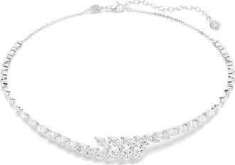 Swarovski Mesmera Necklace, Marquise Cut, White, Rhodium Plated