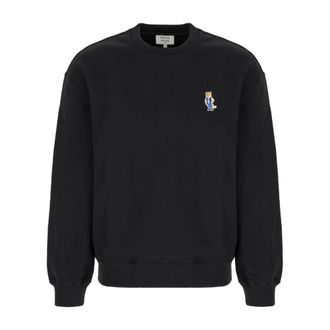 Maison Kitsun&eacute; Sweatshirts, male, Black, Size: XL Dressed Fox Comfort Sweatshirt