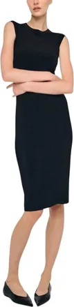 Norma Kamali Midi Dresses, female, Black, Size: S Sleeveless Midi Dress
