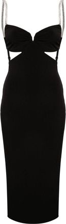 Nissa open-back jersey midi dress - women - Polyester/Spandex/Elastane/Polyester/Spandex/Elastane - 36 - Black