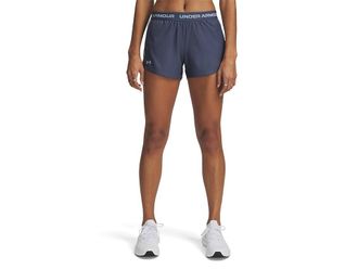 Under Armour Tech Play Up Shorts Womens Shorts Downpour Gray/Harbor Blue : LG (US 12-14), Polyester