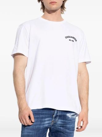 Dsquared2 Mens Cotton T-shirt - White - Size 2XL