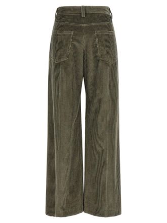 Brunello Cucinelli Corduroy Flared Trousers - Olive